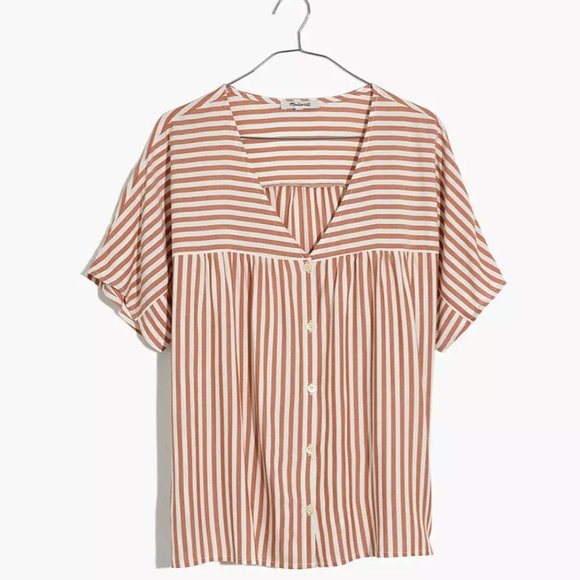 Madewell Tops - Madewell Rhyme Button-Front Top in Stripe Play